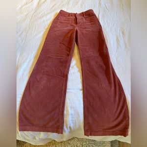 FAHERTY brand rust colored curdoroy flares
